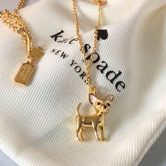 chihuahua necklace kate spade